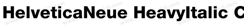 HelveticaNeue HeavyItalic Condens字体转换